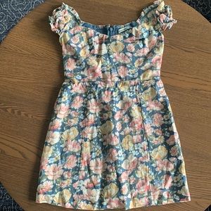 Off-the-shoulder corset mini dress